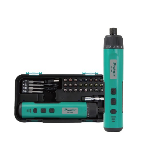 Atsuktuvas elektrinis 3.6V 5.5/3.5Nm PT-1366U Pro'sKit Atsuktuvas elektrinis 3.6V 5.5/3.5Nm PT-1366U Pro'sKit