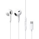 Headphones with microphone 1.1m (USB-C plug) Encok CZ17, white