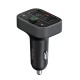 Car Bluetooth 5.0 FM Transmitter 2xUSB + USB-C, Black