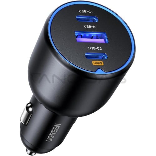 Automobilinis įkroviklis 130W 12-24V USB-A + 2xUSB-C QC3.0 PD3.0  Automobilinis įkroviklis 130W 12-24V USB-A + 2xUSB-C QC3.0 PD3.0