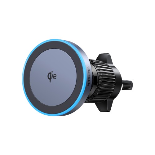 Automobilinis magnetinis telefono laikiklis su belaidžiu Qi2 įkrovimu 15W, pilkas Automobilinis magnetinis telefono laikiklis su belaidžiu Qi2 įkrovimu 15W, pilkas