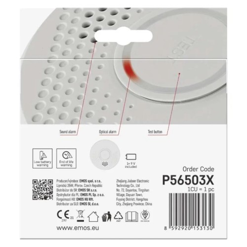 Standalone smoke detector, 85dB, TSS910B Standalone smoke detector, 85dB, TSS910B