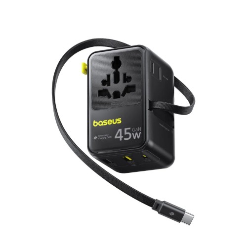 Baseus PicoGo AG11 Universalus kelioninis adapteris 2AC+2U+2C 45W Baseus PicoGo AG11 Universalus kelioninis adapteris 2AC+2U+2C 45W