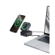 Wireless magnetic Qi2 charger PicoGo 15W with retractable 67W USB-C cable, black
