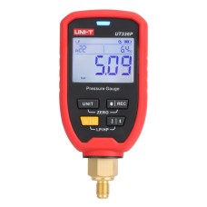 Wireless pressure gauge, -1 to 60 bar; ±0.5 % FS; high/low pressure switch and LED indicator, Bluetooth, 8000 data memory, UNI-T