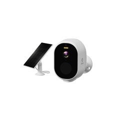 Wireless Smart Wi-Fi Outdoor Camera with Solar Panel 1080P Rechargeable Battery 5200mAh TUYA WOOX - White
