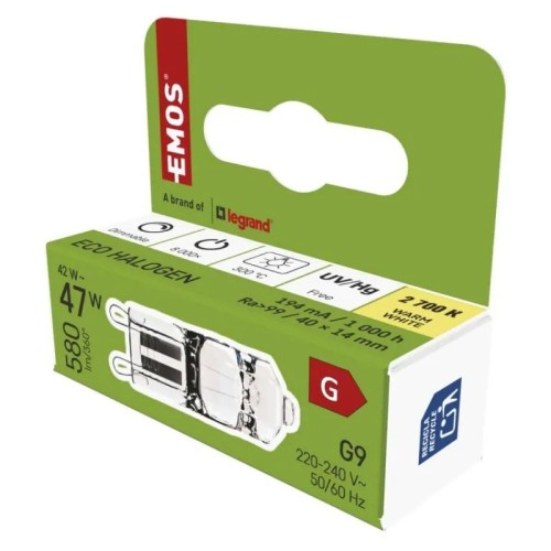 Halogen bulb G9 42W 230V warm white 300°C Halogen bulb G9 42W 230V warm white 300°C