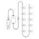 Smart LED lighting string, 230Vac, 10m, 20 x Ø50mm LED, RGB+, Wi-Fi, SmartLife