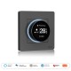 Smart, wall-mounted thermostat for floor heating actuators with dial, dark gray, ZigBee, TUYA