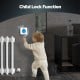 Smart, wall-mounted thermostat for floor heating actuators with dial, dark gray, ZigBee, TUYA