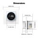 Smart, wall-mounted thermostat for floor heating actuators with dial, dark gray, ZigBee, TUYA