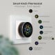 Smart, wall-mounted thermostat for floor heating actuators with dial, Wi-Fi, TUYA