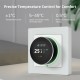 Smart, wall-mounted thermostat for floor heating actuators with dial, Wi-Fi, TUYA
