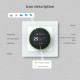 Smart, wall-mounted thermostat for floor heating actuators with dial, Wi-Fi, TUYA