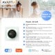 Smart, wall-mounted thermostat for floor heating actuators with dial, Wi-Fi, TUYA