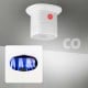 Išmanusis Wi-Fi SmartLife smalkių (CO) jutiklis su sirena 85dB, CR123A, baltas