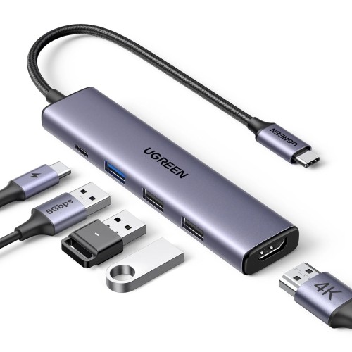 Jungčių stotelė 5in1 USB-C - USB-A 3.0, HDMI, PD Revdock CM478 UGREEN Jungčių stotelė 5in1 USB-C - USB-A 3.0, HDMI, PD Revdock CM478 UGREEN