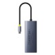 Jungčių stotelė / adapteris USB C kištukas - 6 rūšių juntys ( HDMI 4K@60Hz*1+USB3.1*2+USB-C3.1*1+USB2.0*1+PD*1+RJ45*1 ) UltraJoy BASEUS
