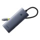 Jungčių stotelė / adapteris USB C kištukas - 6 rūšių juntys ( HDMI 4K@60Hz*1+USB3.1*2+USB-C3.1*1+USB2.0*1+PD*1+RJ45*1 ) UltraJoy BASEUS