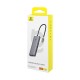 Jungčių stotelė / adapteris USB C kištukas - 6 rūšių juntys ( HDMI 4K@60Hz*1+USB3.1*2+USB-C3.1*1+USB2.0*1+PD*1+RJ45*1 ) UltraJoy BASEUS