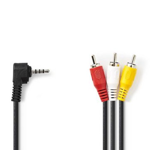 Kabelis 3xRCA - 3.5mm 4pin kištukai 1.0m Kabelis 3xRCA - 3.5mm 4pin kištukai 1.0m