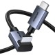 Kabelis HDMI-HDMI kampinis kištukas 2m (HDMI 2.1 8K@60Hz 48Gbps) juodas HD188 UGREEN Kabelis HDMI-HDMI kampinis kištukas 2m (HDMI 2.1 8K@60Hz 48Gbps) juodas HD188 UGREEN
