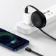 Cable USB C plug - magnetic adapters USB C, IP Lightning, micro USB, 20W black with retraction box BASEUS