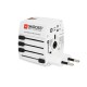 Kelioninis tinklo adapteris 230V 2.5A, 2x USB MUV kištukai AU/CN/UK/US/IT - lizdai EU/AU/UK/US (be įžeminimo) SKROSS
