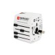 Kelioninis tinklo adapteris 230V 2.5A, 2x USB MUV kištukai AU/CN/UK/US/IT - lizdai EU/AU/UK/US (be įžeminimo) SKROSS