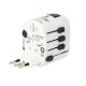 Kelioninis tinklo adapteris 230V 7A PRO kištukai AU/CN/UK/US/IT  - lizdas EU SKROSS