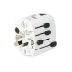 Kelioninis tinklo adapteris 230V 7A PRO kištukai AU/CN/UK/US/IT  - lizdas EU SKROSS