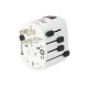 Kelioninis tinklo adapteris 230V 7A PRO kištukai AU/CN/UK/US/IT  - lizdas EU SKROSS