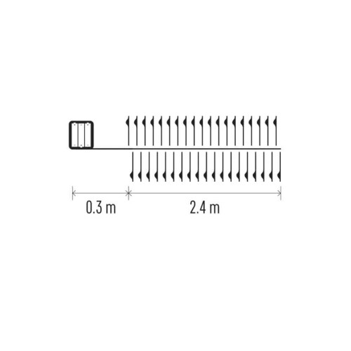 LED girlianda NANO, 4.5Vac (3xAA), 2.4m, 100 x LED, šiltai balta, su laikmačiu, EMOS LED girlianda NANO, 4.5Vac (3xAA), 2.4m, 100 x LED, šiltai balta, su laikmačiu, EMOS