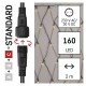 LED girlianda/tinklas, 30Vdc, 2x1.5m, 160 X LED, šiltai balta, sujungiama, be maitinimo šaltinio, EMOS