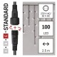 LED girlianda/užuolaida, 30Vdc, 2.5x0.9m, 100 x LED, šaltai balta, sujungiama, be maitinimo šaltinio, EMOS