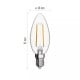 LED bulb E14 230V 1.8W 250lm, FILAMENT, warm white, 2700K, EMOS