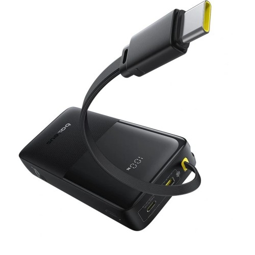 LiPo external battery (Powerbank) 20000mAh 20W, with built-in USB-C cable, USB-A, USB-C Bipow2 Black BASEUS LiPo external battery (Powerbank) 20000mAh 20W, with built-in USB-C cable, USB-A, USB-C Bipow2 Black BASEUS