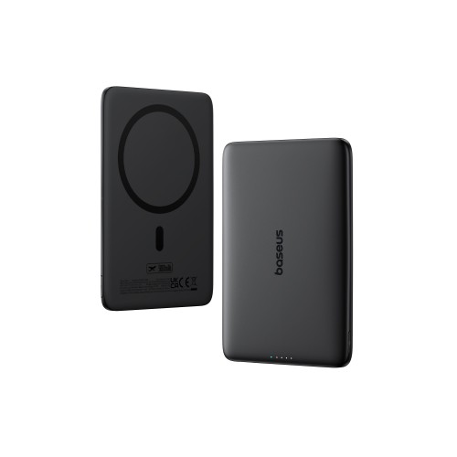 LiPo išorinis akumuliatorius (PowerBank) 5000mAh 20W su bevieliu Qi (15W), magnetiniu laikikliu Magsafe juodas Ultra-slim PicoGo AM41 BASEUS LiPo išorinis akumuliatorius (PowerBank) 5000mAh 20W su bevieliu Qi (15W), magnetiniu laikikliu Magsafe juodas Ultra-slim PicoGo AM41 BASEUS