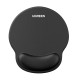 Mouse pad with wrist rest, black