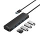 USB-A 4-port hub (USB 3.0) 50cm, black