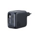 Wall charger EnerCore CJ11 67W 2xUSB-C with retractable USB-C cable 0.8m, black