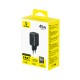 Sieninis įkroviklis EnerFill FE22 45W 2xUSB-C QC PD su USB-C kabeliu 1m, juodas Sieninis įkroviklis EnerFill FE22 45W 2xUSB-C QC PD su USB-C kabeliu 1m, juodas