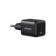 Sieninis įkroviklis GaN 20W USB-C QC PD3.0, juodas Sieninis įkroviklis GaN 20W USB-C QC PD3.0, juodas