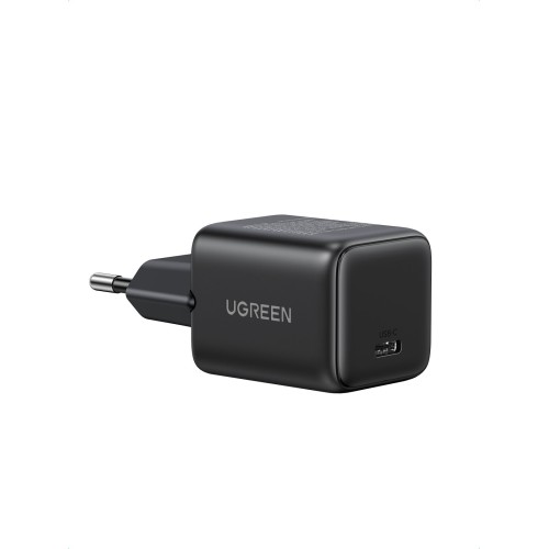 Sieninis įkroviklis GaN 30W USB-C QC PD3.0, juodas Sieninis įkroviklis GaN 30W USB-C QC PD3.0, juodas