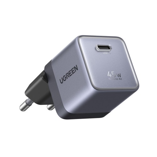 Sieninis įkroviklis GaN 45W USB-C PD QC Nexode Air, pilkas Sieninis įkroviklis GaN 45W USB-C PD QC Nexode Air, pilkas