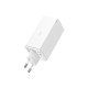 Wall charger GaN6 Pro 100W 2xUSB-A + 2xUSB-C QC PD with USB-C cable 1m, white