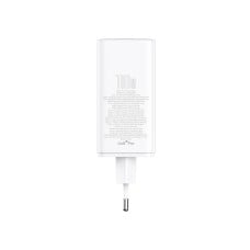 Wall charger GaN6 Pro 100W 2xUSB-A + 2xUSB-C QC PD with USB-C cable 1m, white