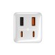 Wall charger GaN6 Pro 100W 2xUSB-A + 2xUSB-C QC PD with USB-C cable 1m, white