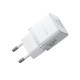Sieninis įkroviklis Palm 20W USB + USB-C QC3.0 PD3.0 su USB-C kabeliu 1m, baltas