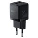 Wall charger Palm 30W USB + USB-C QC3.0 PD3.0 black Wall charger Palm 30W USB + USB-C QC3.0 PD3.0 black
